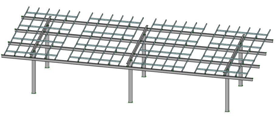 Design of Various Carport and Solar Panel Racking Structures. USA
